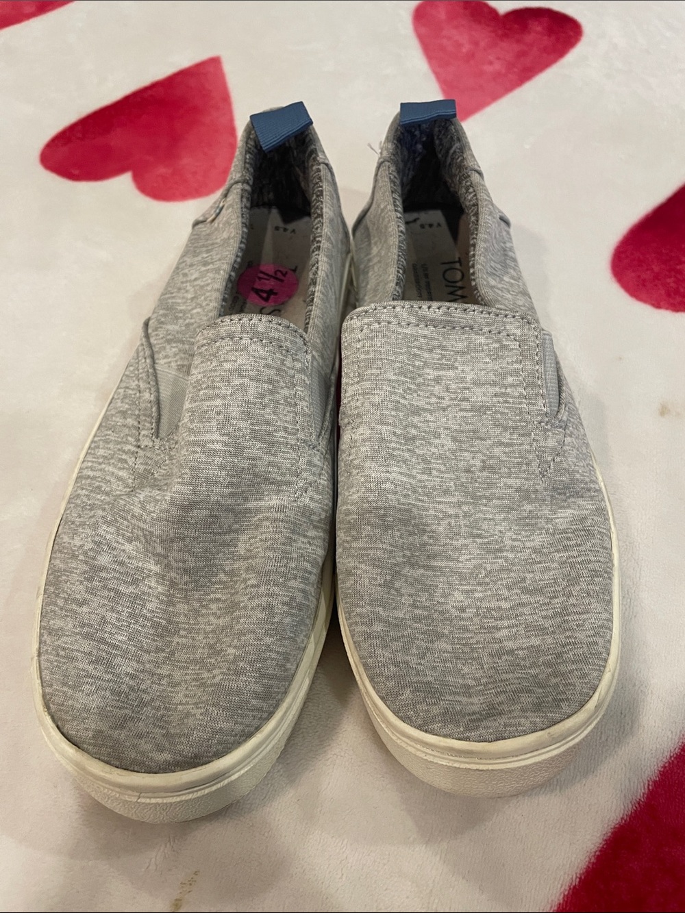 Toms Men's Light Gray Slip-On Canvas Loafers